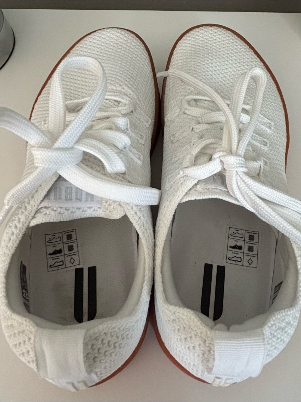 NOBULL Allday Knit Trainer White Gum Sole Sneakers Women’s 10.5 - Picture 6 of 8